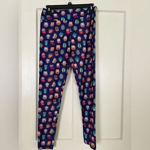 Colorful Owl Print Leggings